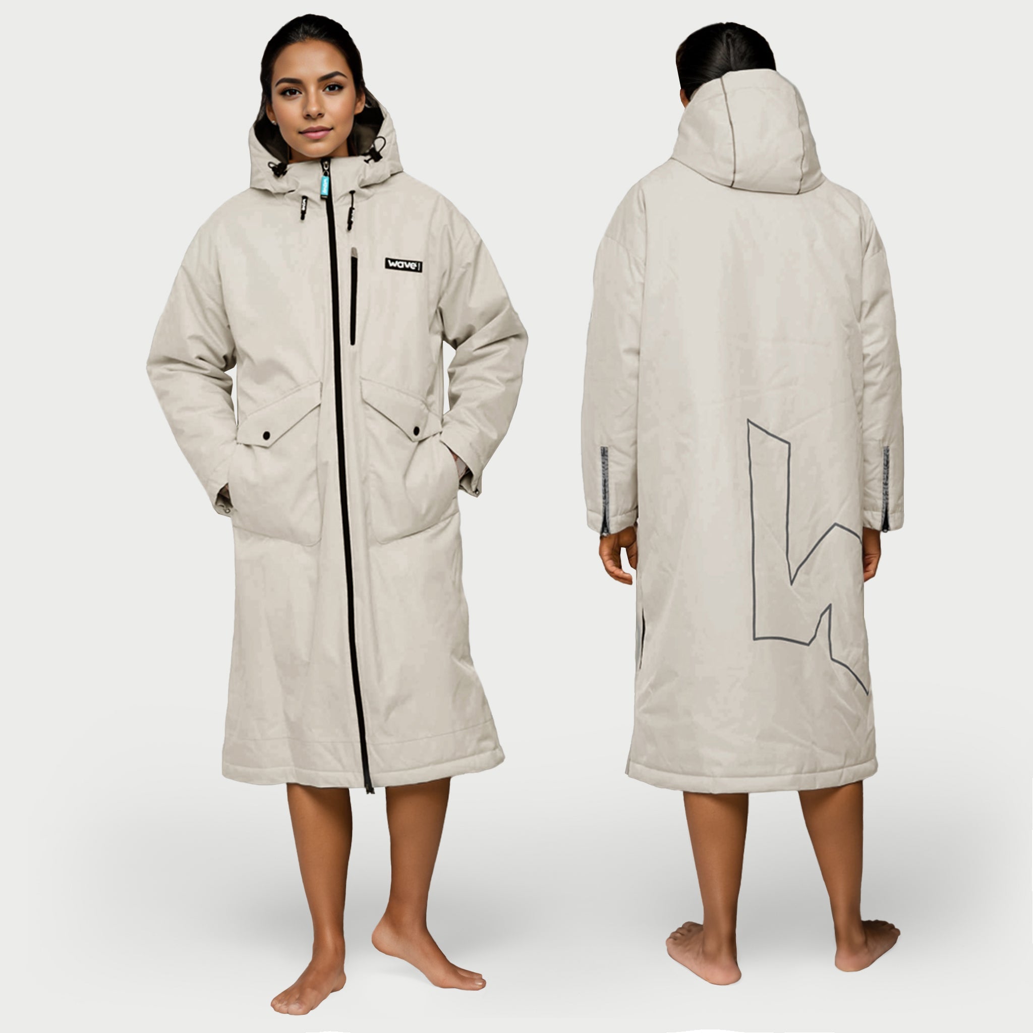 3 in 1 Changing Robe | Unisex Robes Wave Sups Ecru S