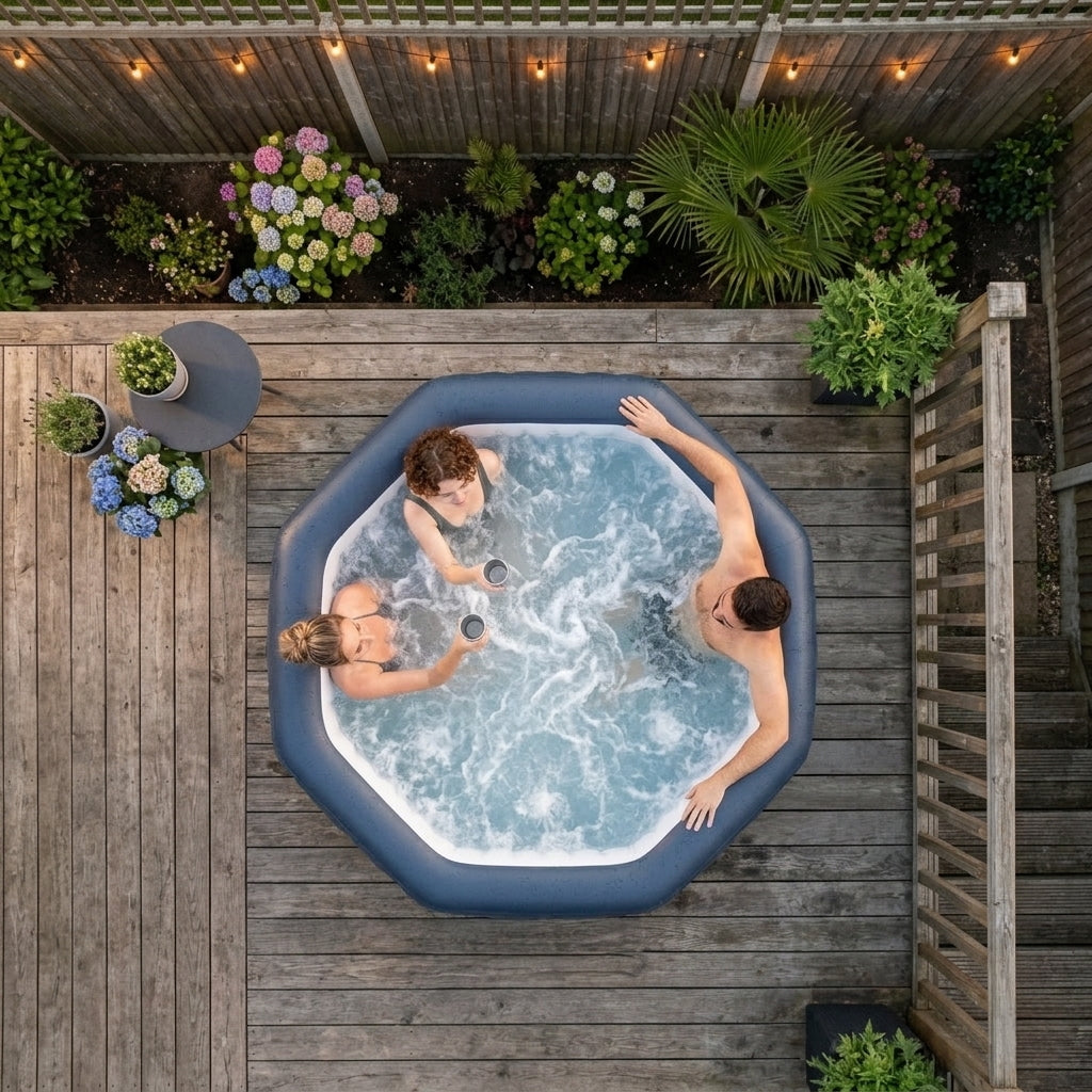 Aegean | 6-Person Inflatable Hot Tub | Integrated Heater | ETL