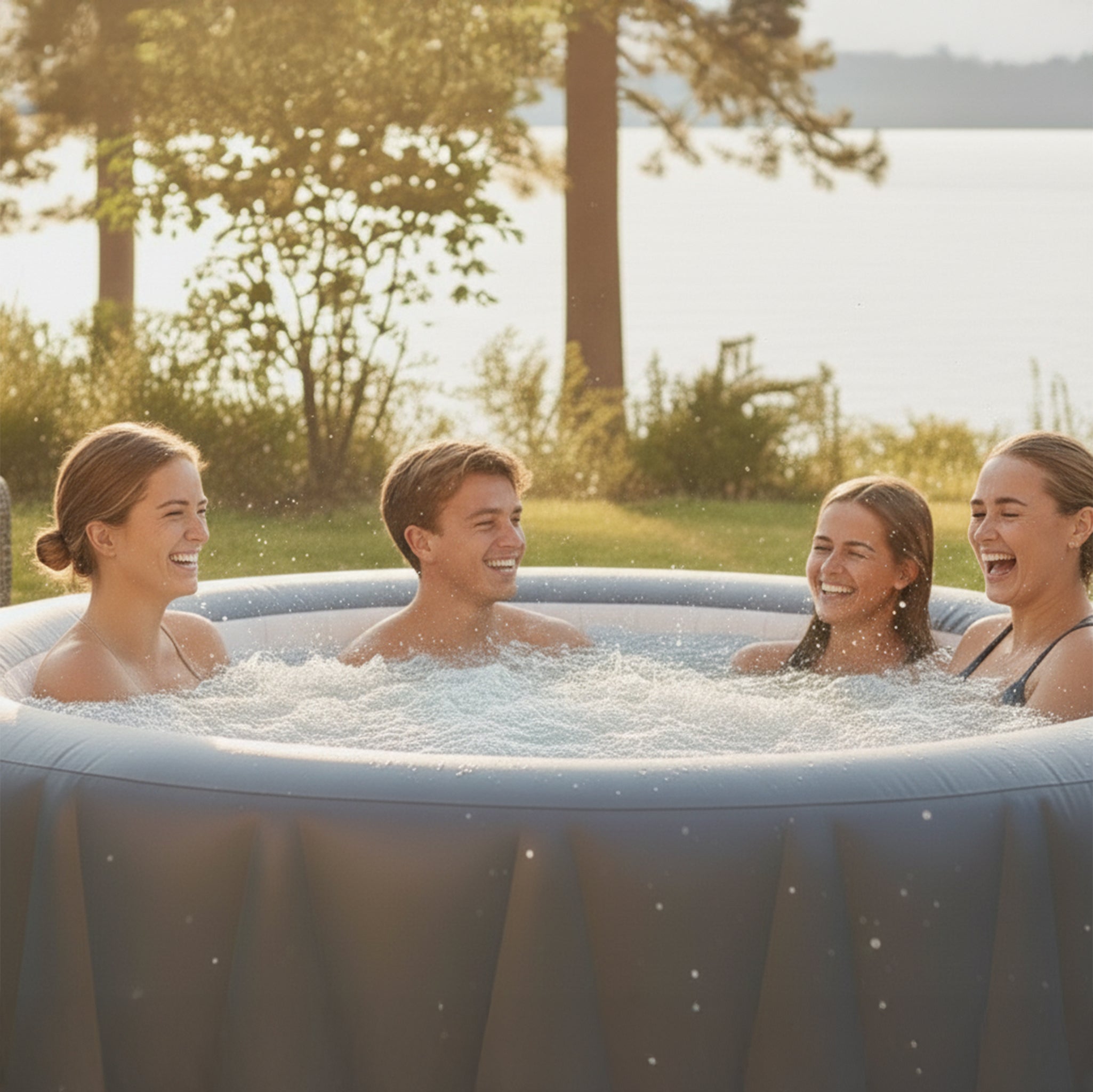 Atlantic | 4/6-Person Inflatable Hot Tub | Integrated Heater | ETL