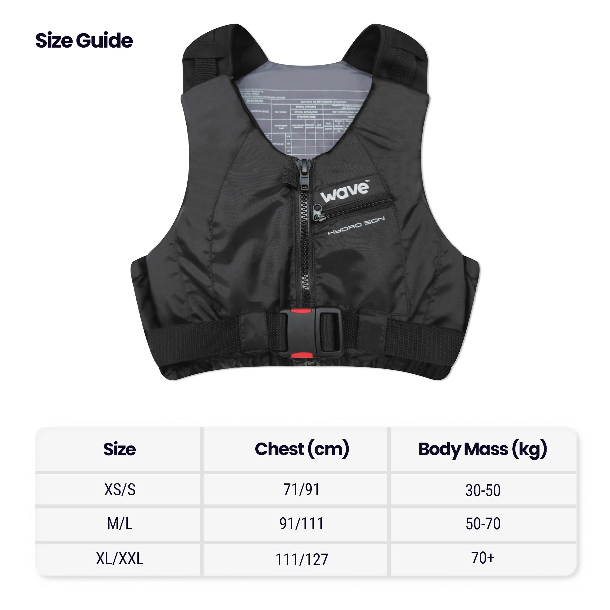 Buoyancy Aid | Black Safety Equipment Wave Sups