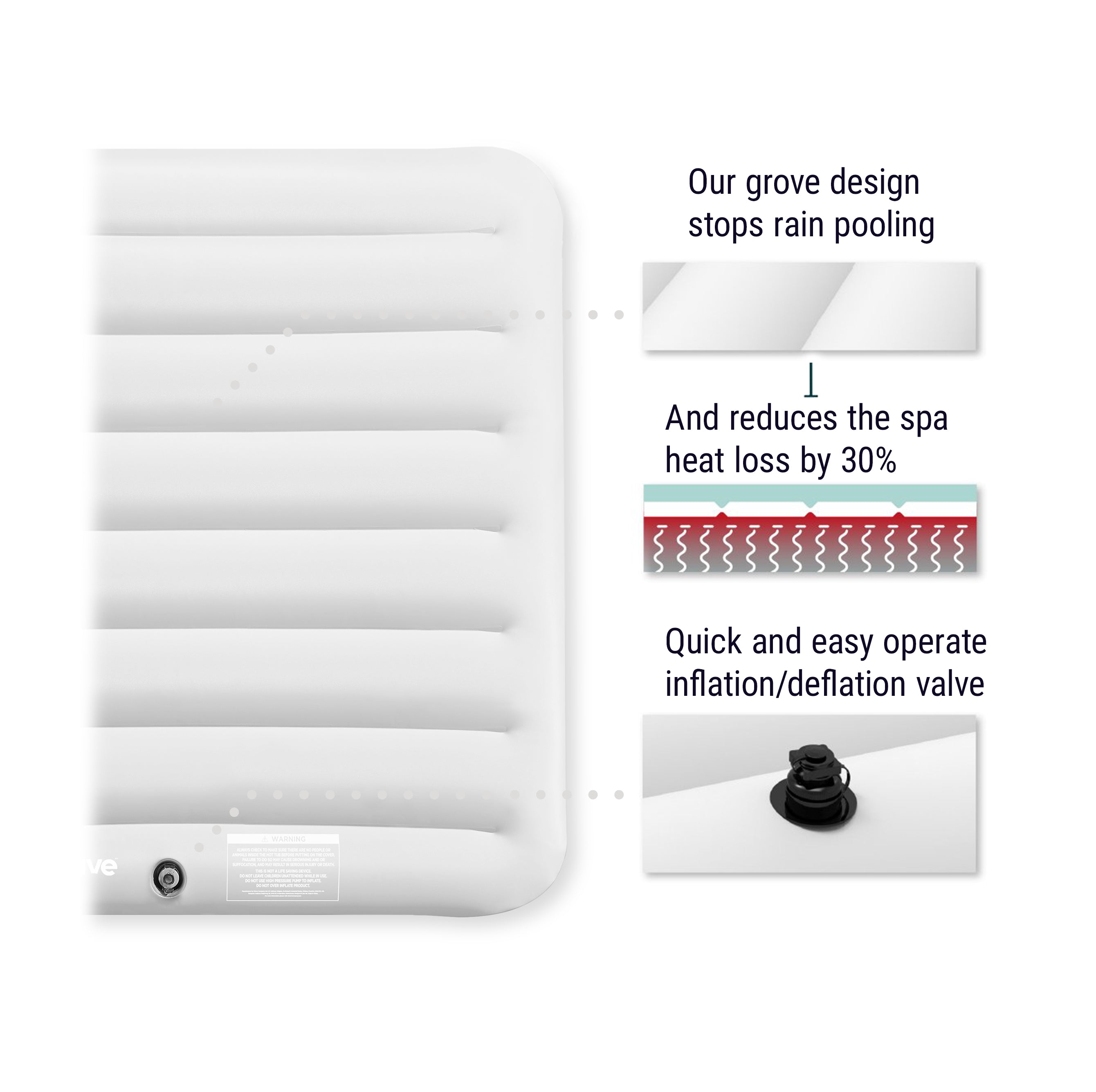 Thermally Efficient Protective Inflatable Cover | White