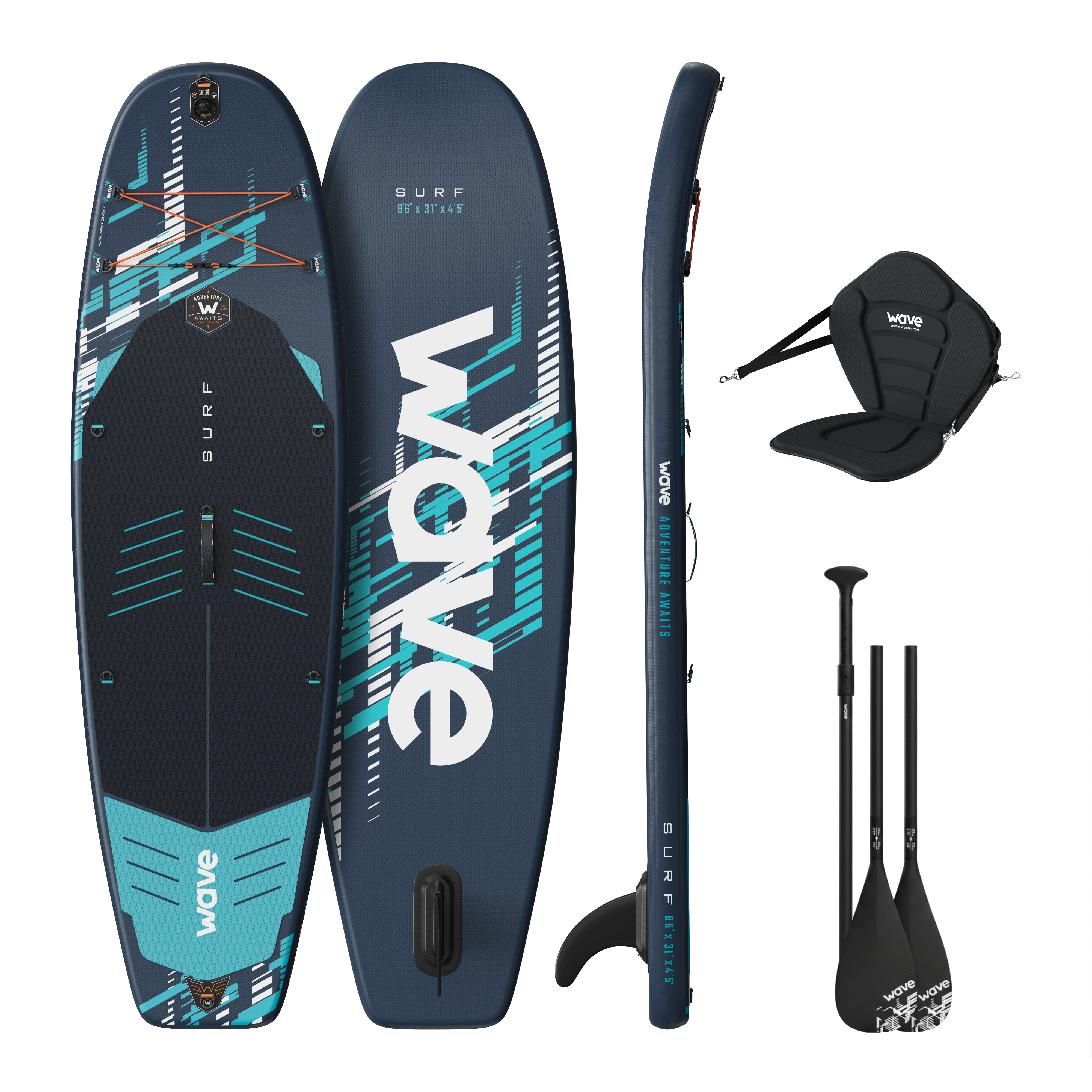 Surf Kids 3.0 SUP | Inflatable Stand-Up Paddleboard | Kids SUP Package | 8.6ft