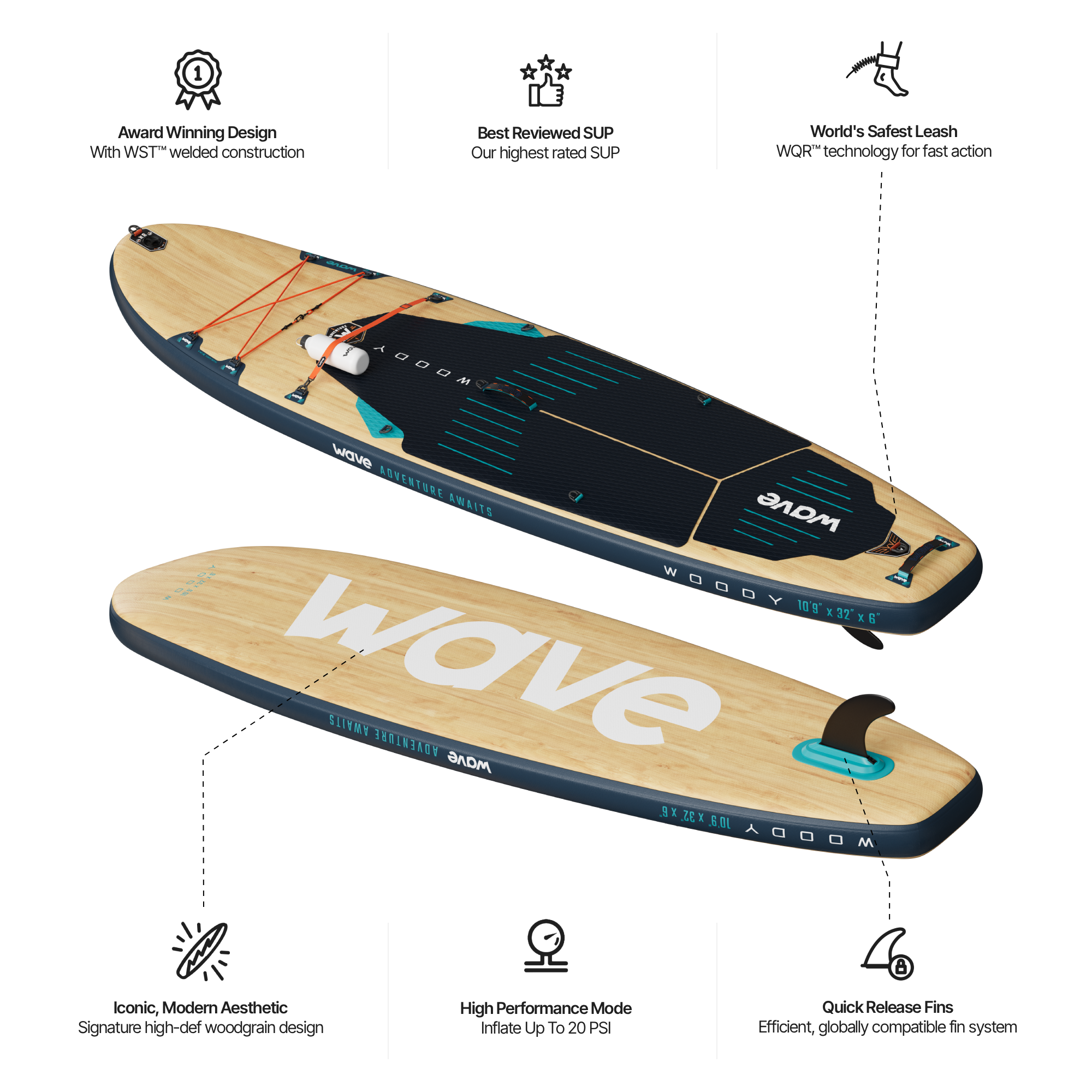 Woody 3.0 SUP | Inflatable Paddleboard | 10'9ft