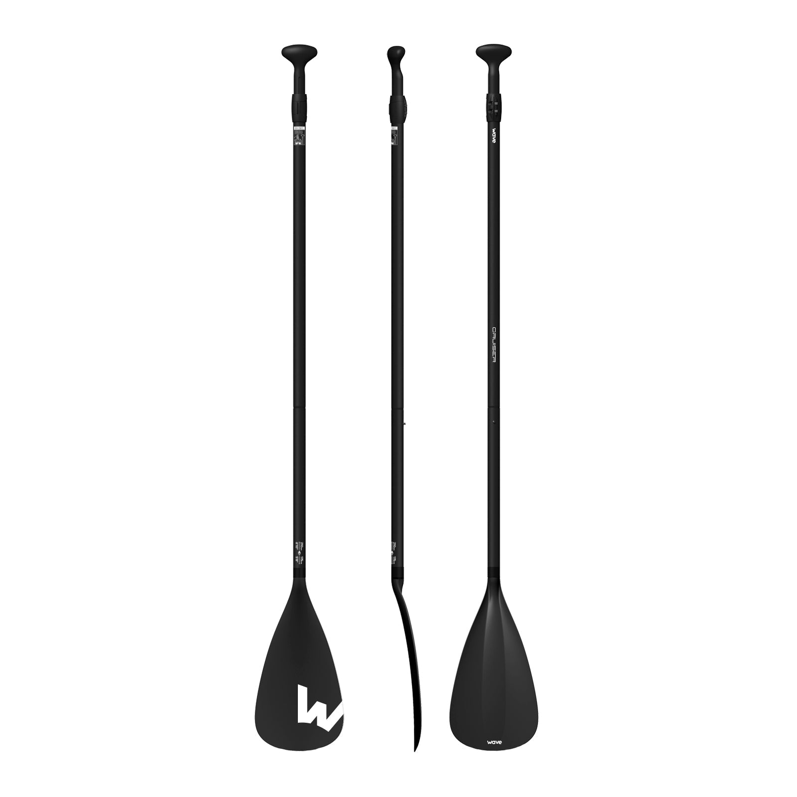 Aluminium Paddle | Cruiser 2.0 SUP | Black - Wave Sups UK