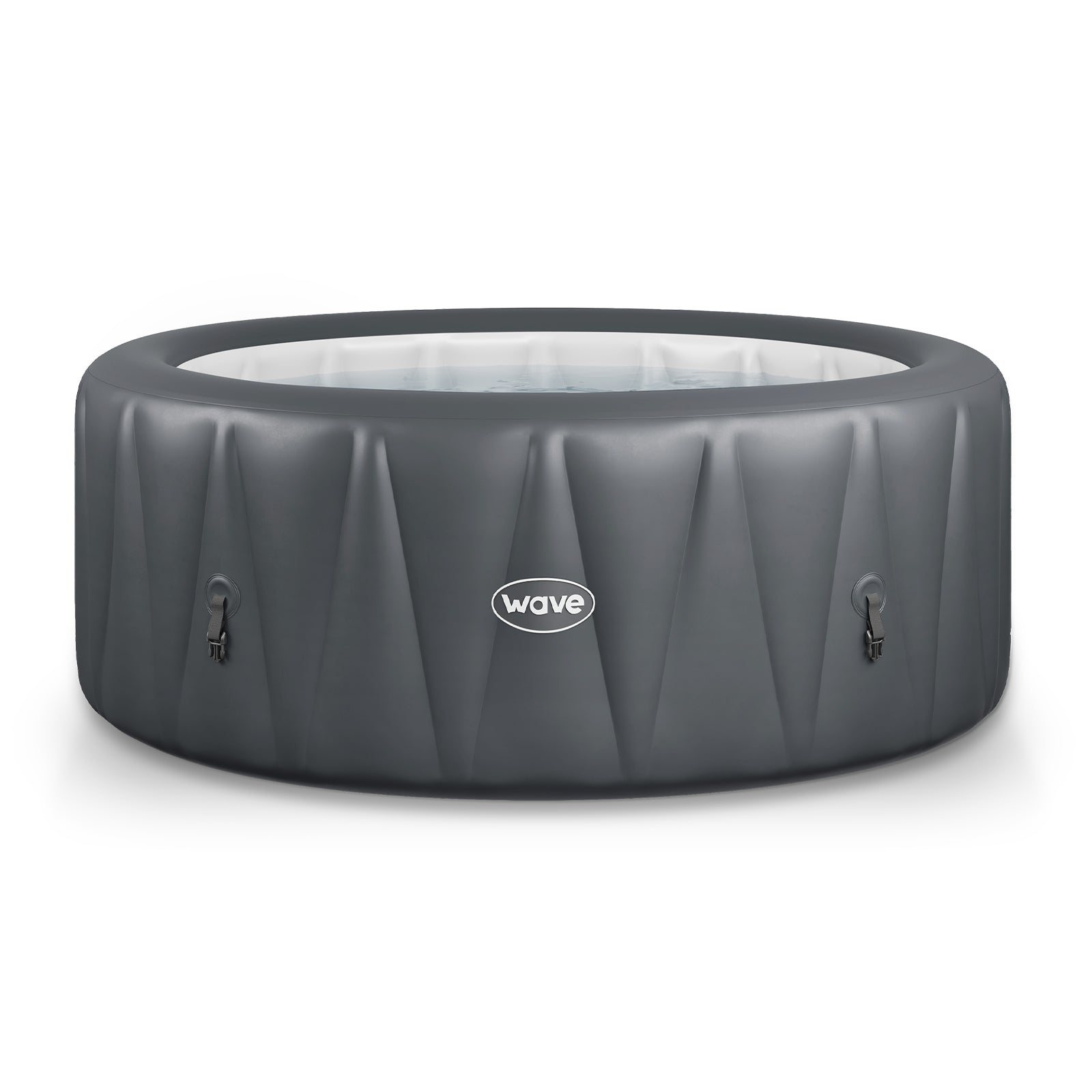 Atlantic | 4/6-Person Inflatable Hot Tub | Integrated Heater Inflatable Spas Wave Spas Dark Grey Standard 4 Person | 180x65cm
