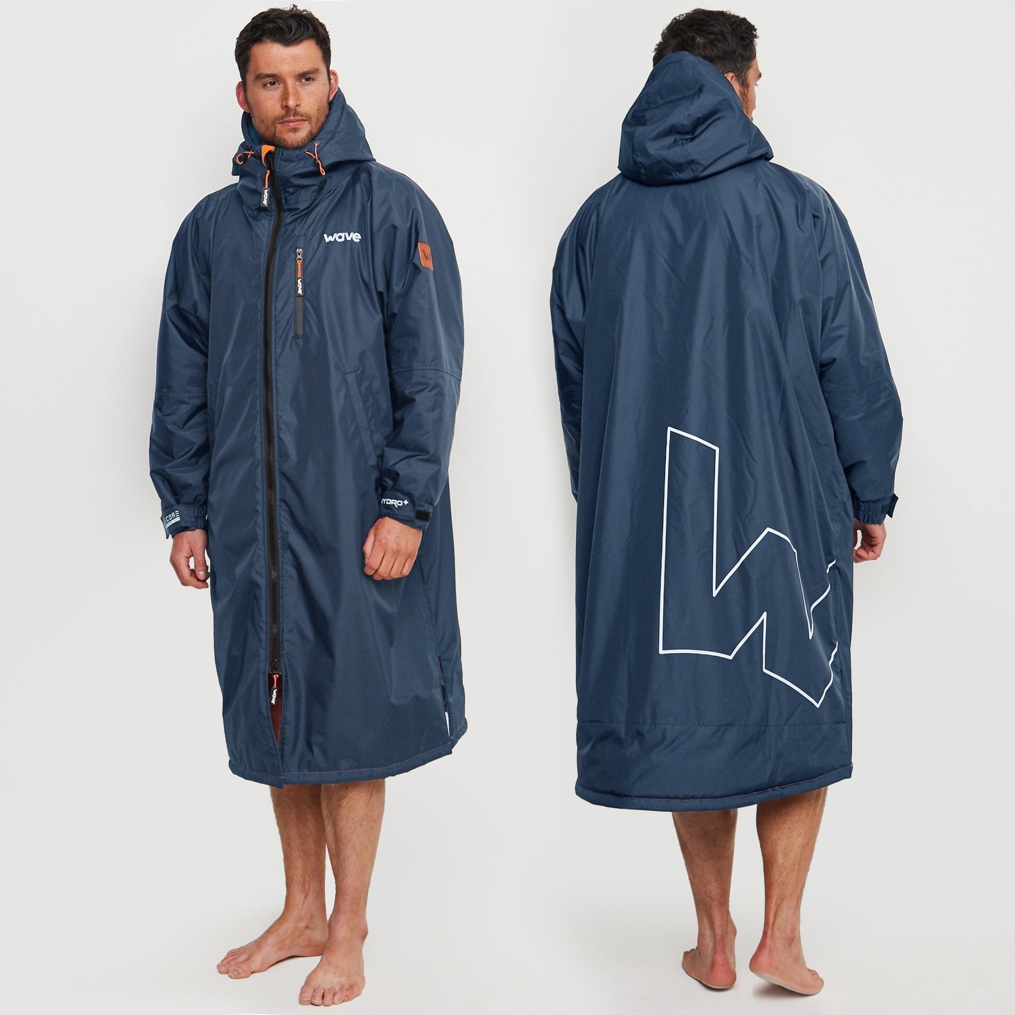 Fleece-Lined Changing Robe | Unisex Robes Wave Sups Navy XS