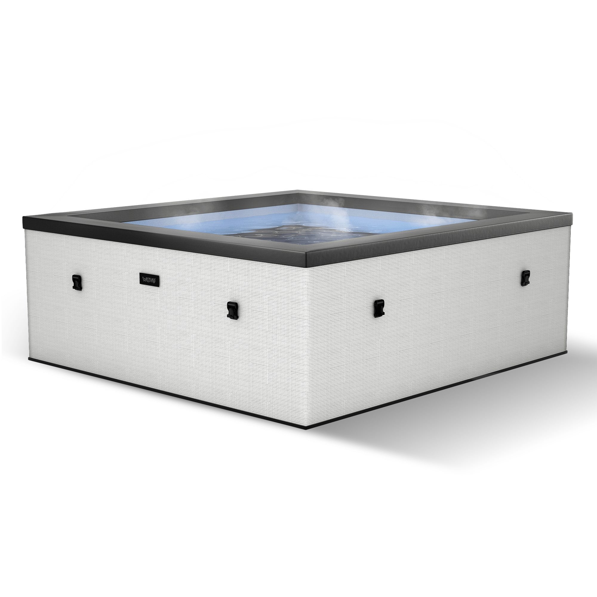 Garda | 4/6-Person Eco Foam Hot Tub | Built-In Integrated Heater Foam Eco Spas Wave Spas Pebble White Standard 4 Person | 160x70cm