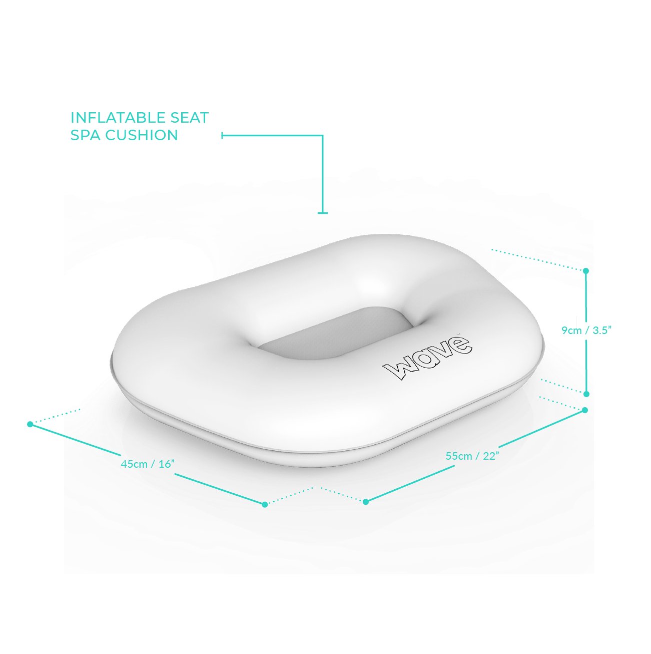 Inflatable Seat Cushion/Floating Tray | White Seats Wave Spas