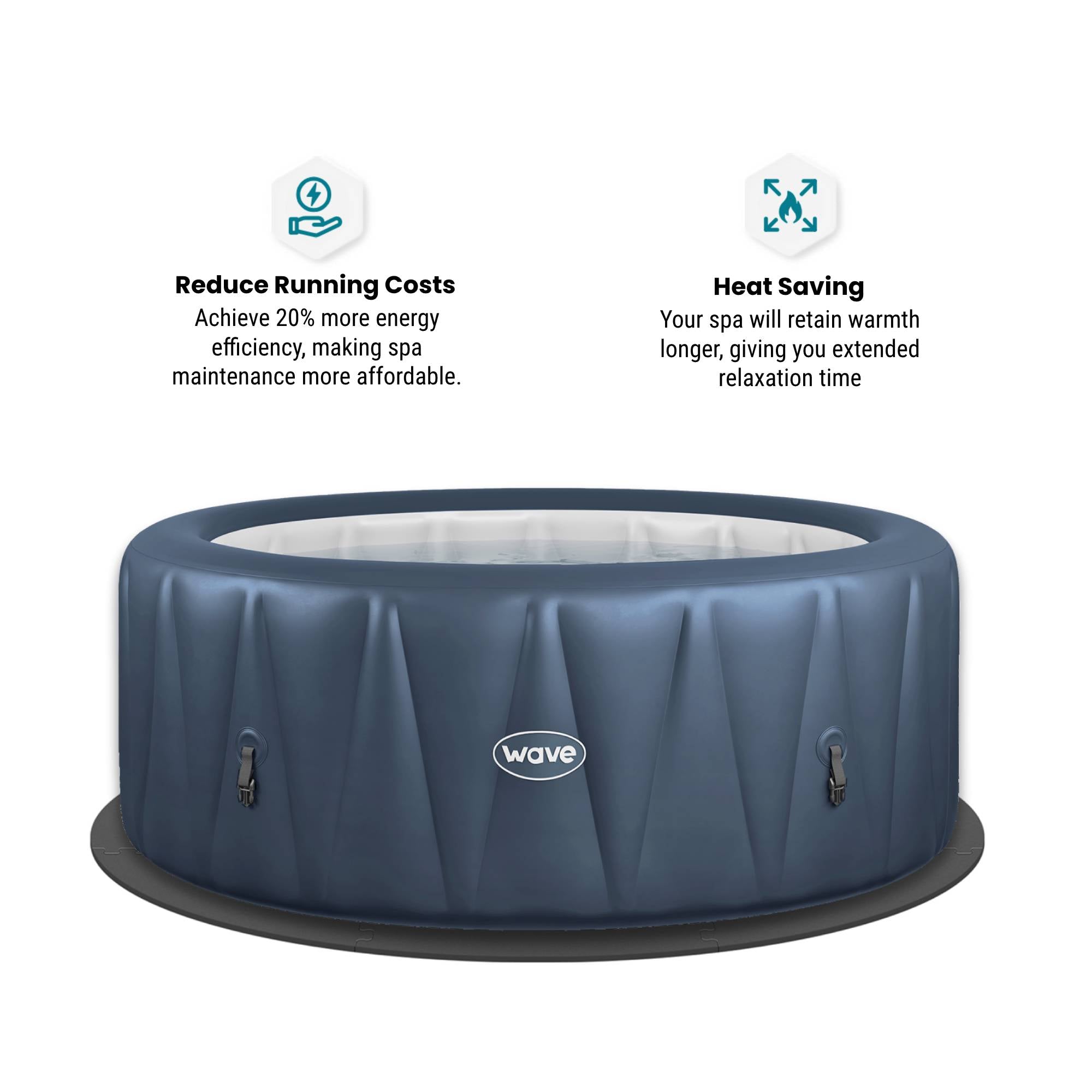 Insulating Foam Mat | Round | 9 Pieces Insluating Floor Mat Wave Spas