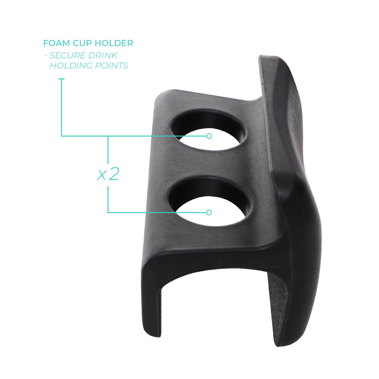 Swift Hot Tub Head Rest & Drinks Holder | 2-in-1 | Black - Wave Spas Inflatable, foam Hot Tubs