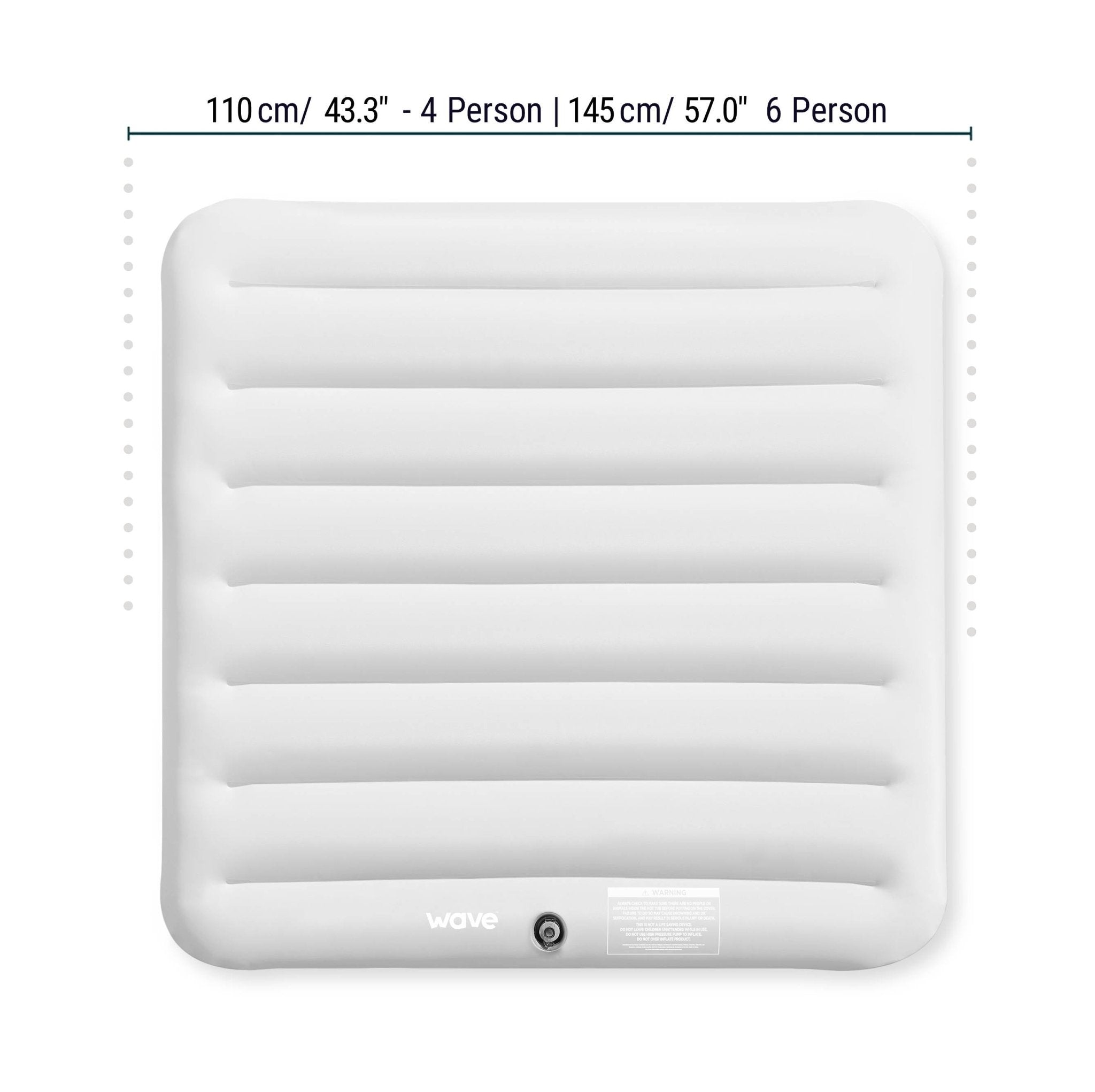 Thermally Efficient Inflatable Cover | Square | White Covers Wave Spas