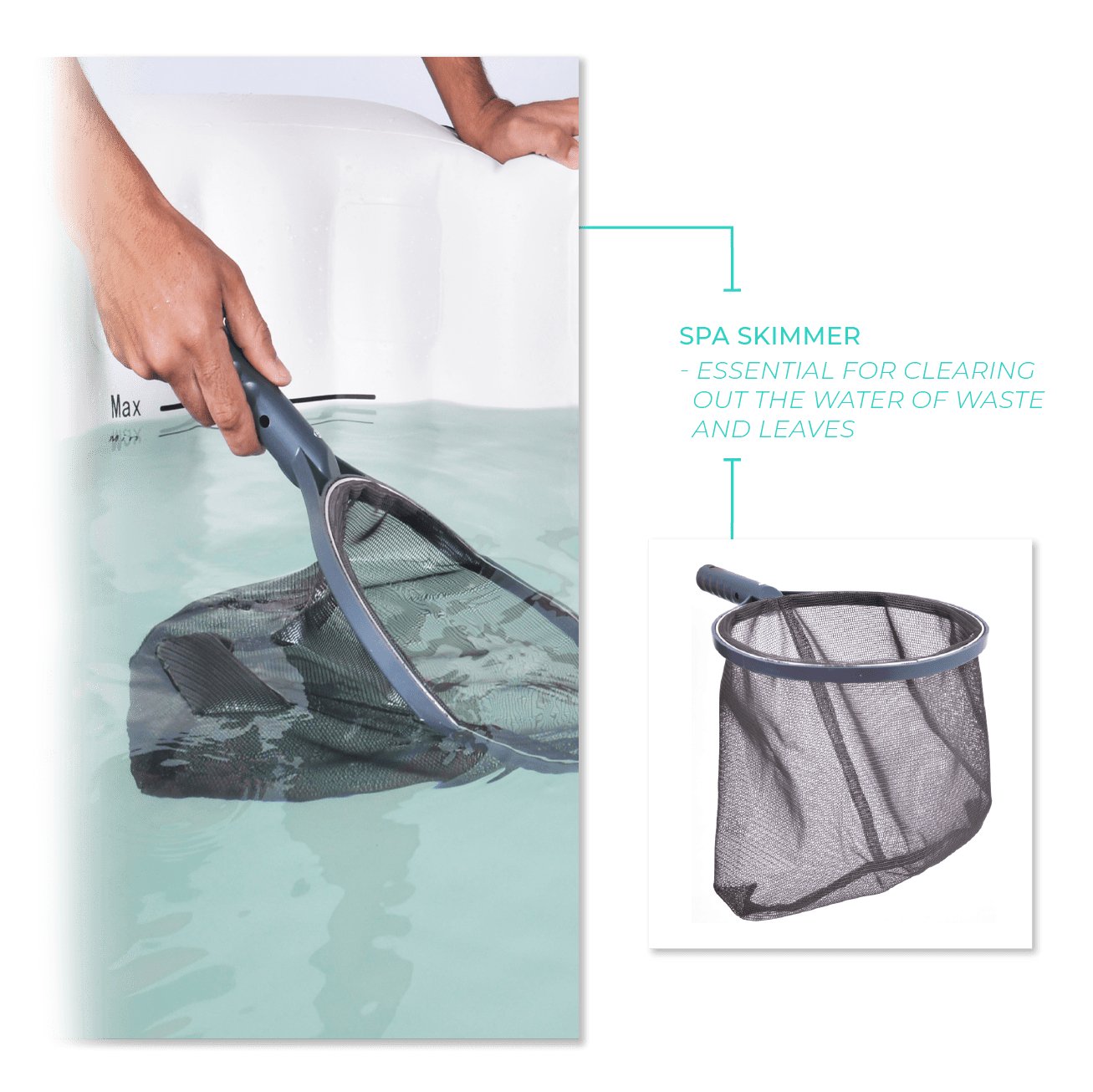 3-in-1 Cleaning Kit | Cleaning Mitt, Net & Brush Cleaning & Maintenance Wave Spas