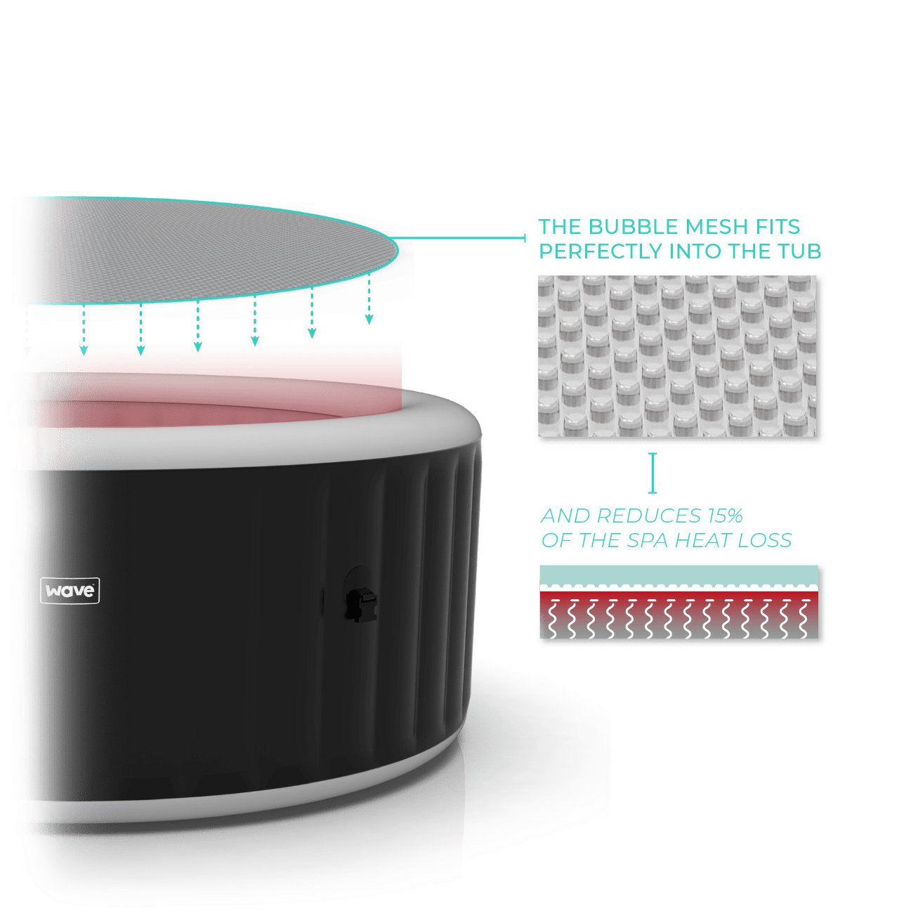 Energy-Saving Floating Eco Liner | 6-Person | Round Covers Wave Spas