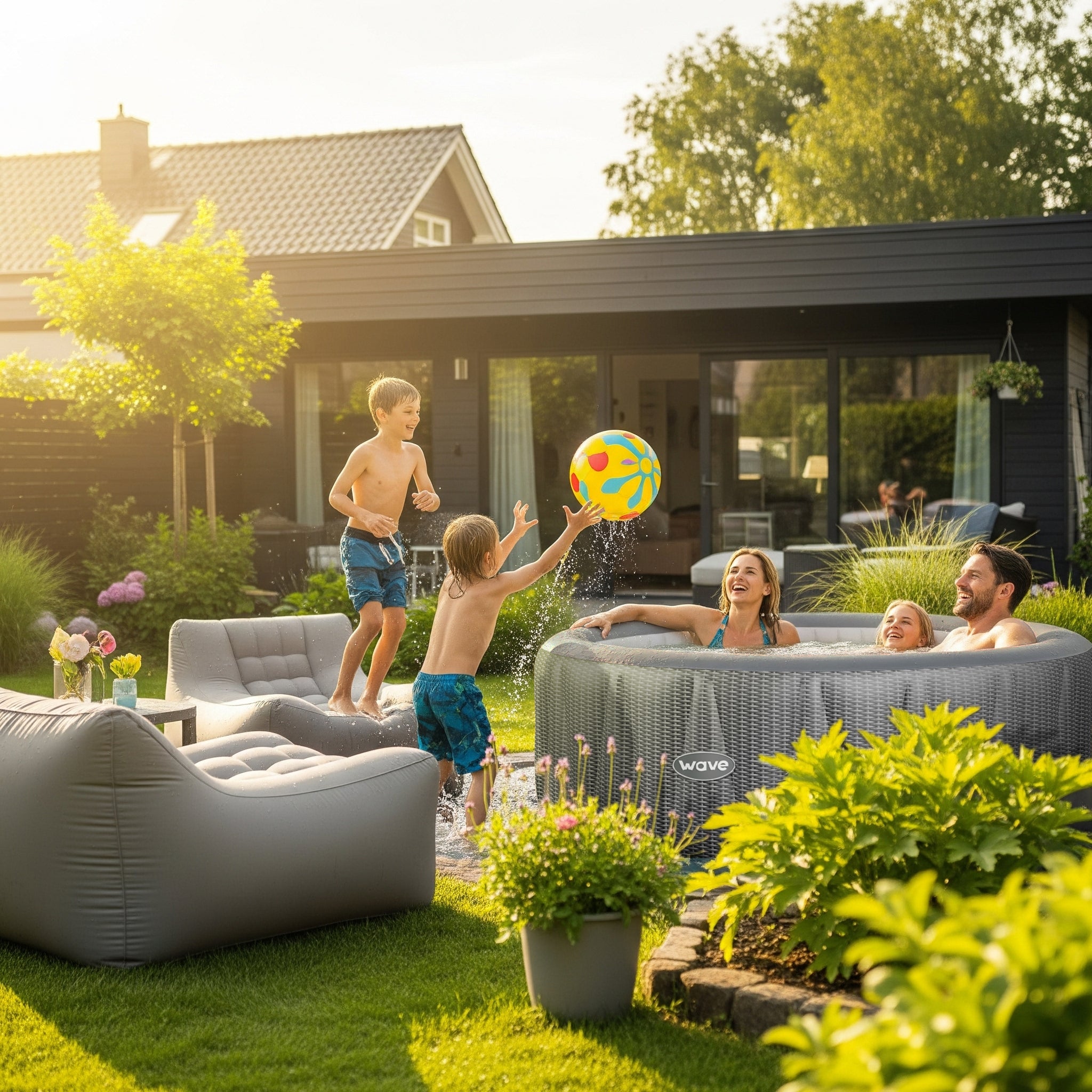Atlantic | 4/6-Person Inflatable Hot Tub | Built-In Integrated Heater | UKCE