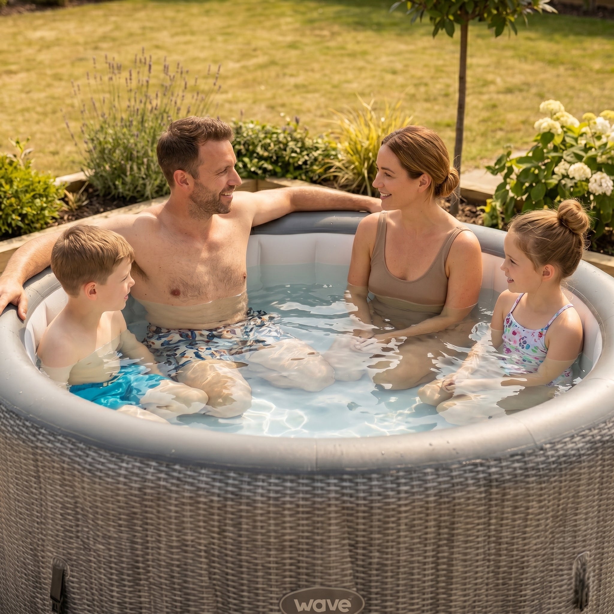 Atlantic | 6-Person Round Inflatable Hot Tub | Portable Spa | Blow