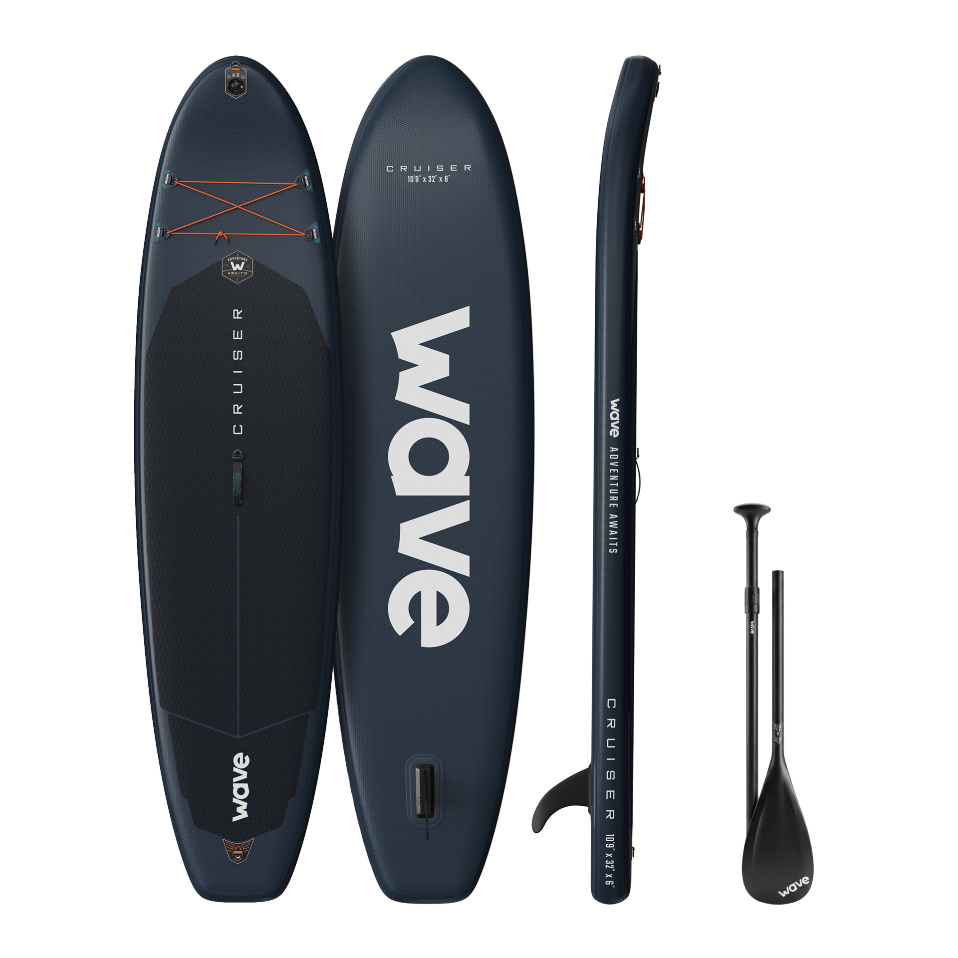 Three Waves grape スキムボード Cruiser 3.0 SUP | Inflatable Paddle Boards | Ice Blue, Khaki, Aqua サーフィン・ボディボード