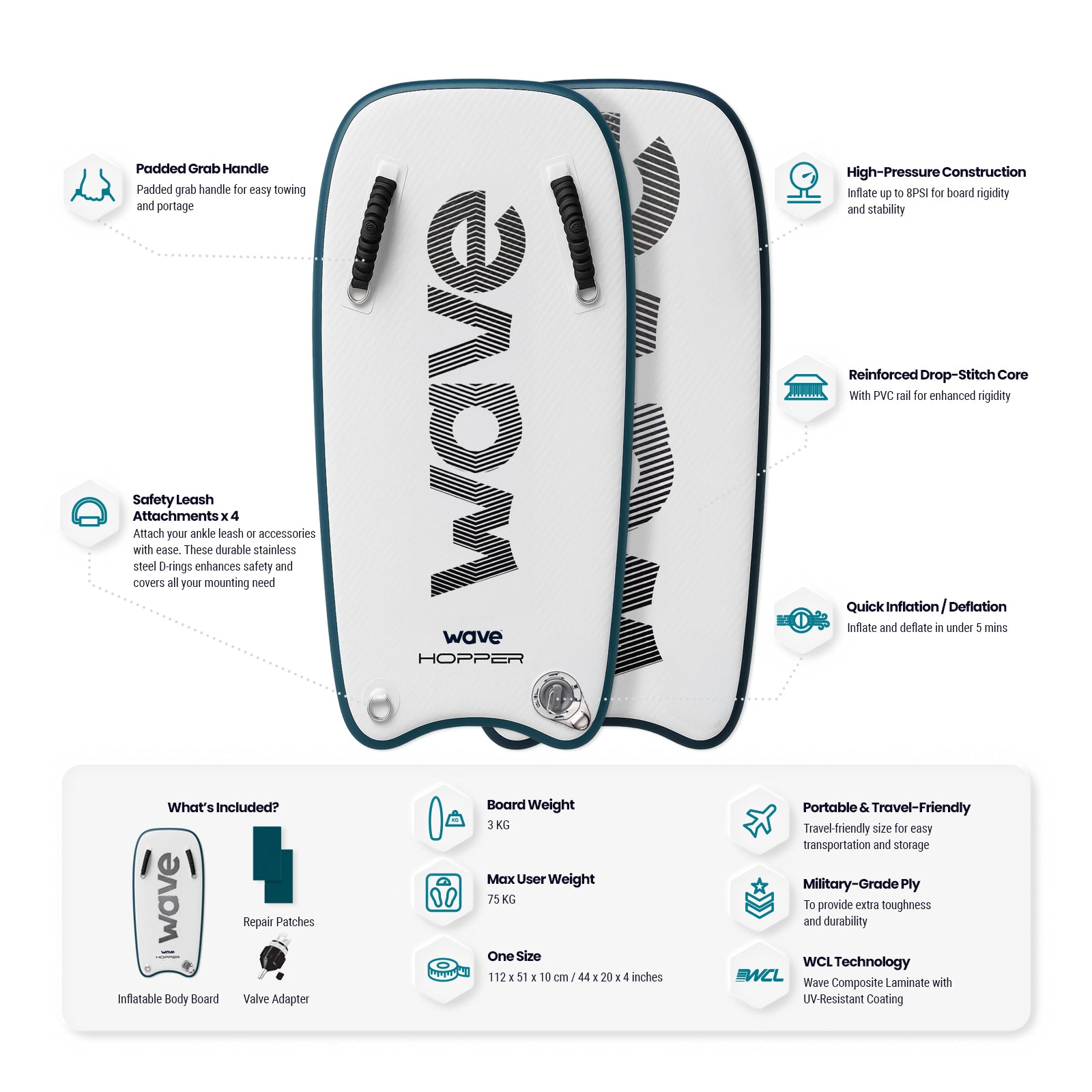 Wave Hopper | Inflatable Body Board