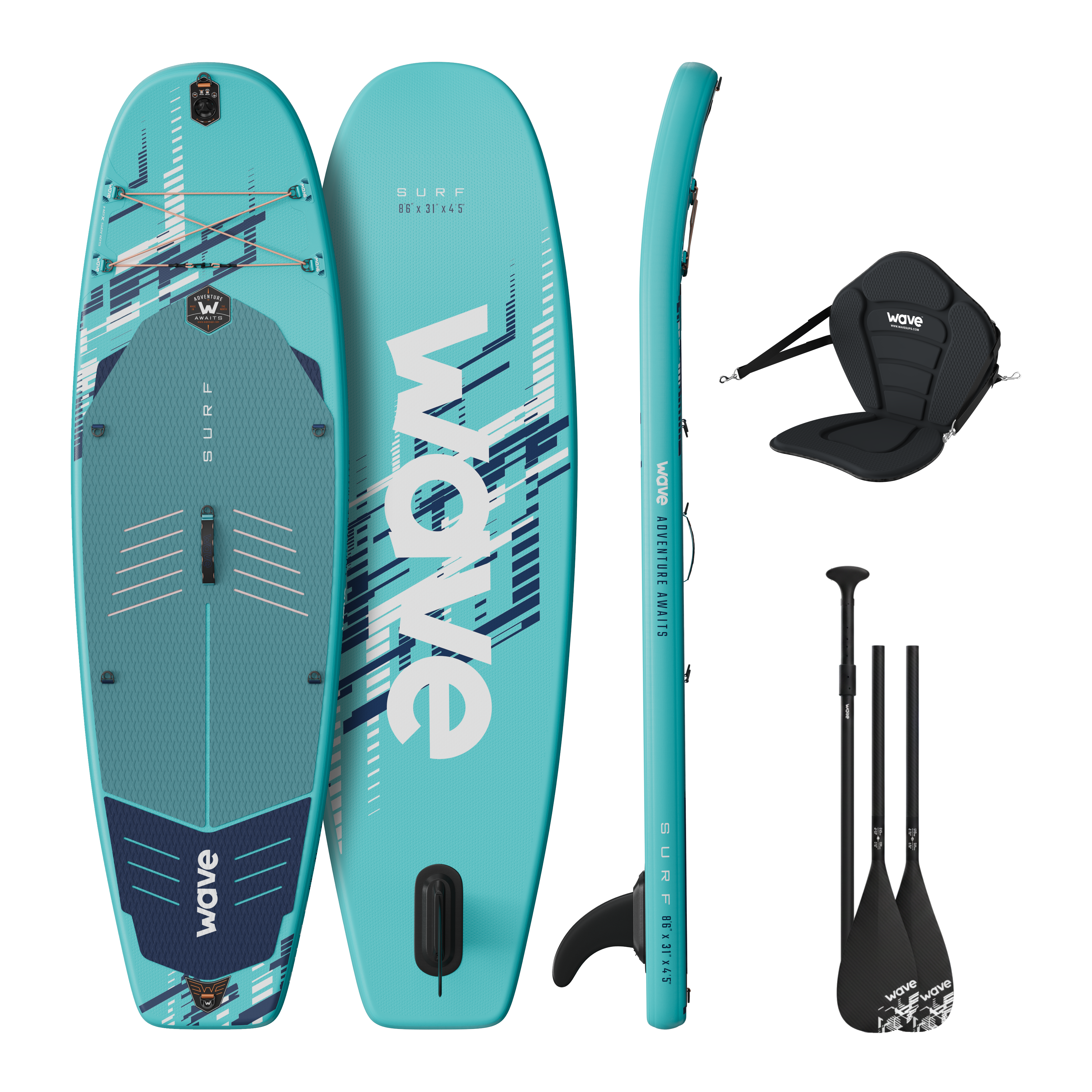 Surf Kids 3.0 SUP | Inflatable Stand-Up Paddleboard | Kids SUP Package | 8.6ft