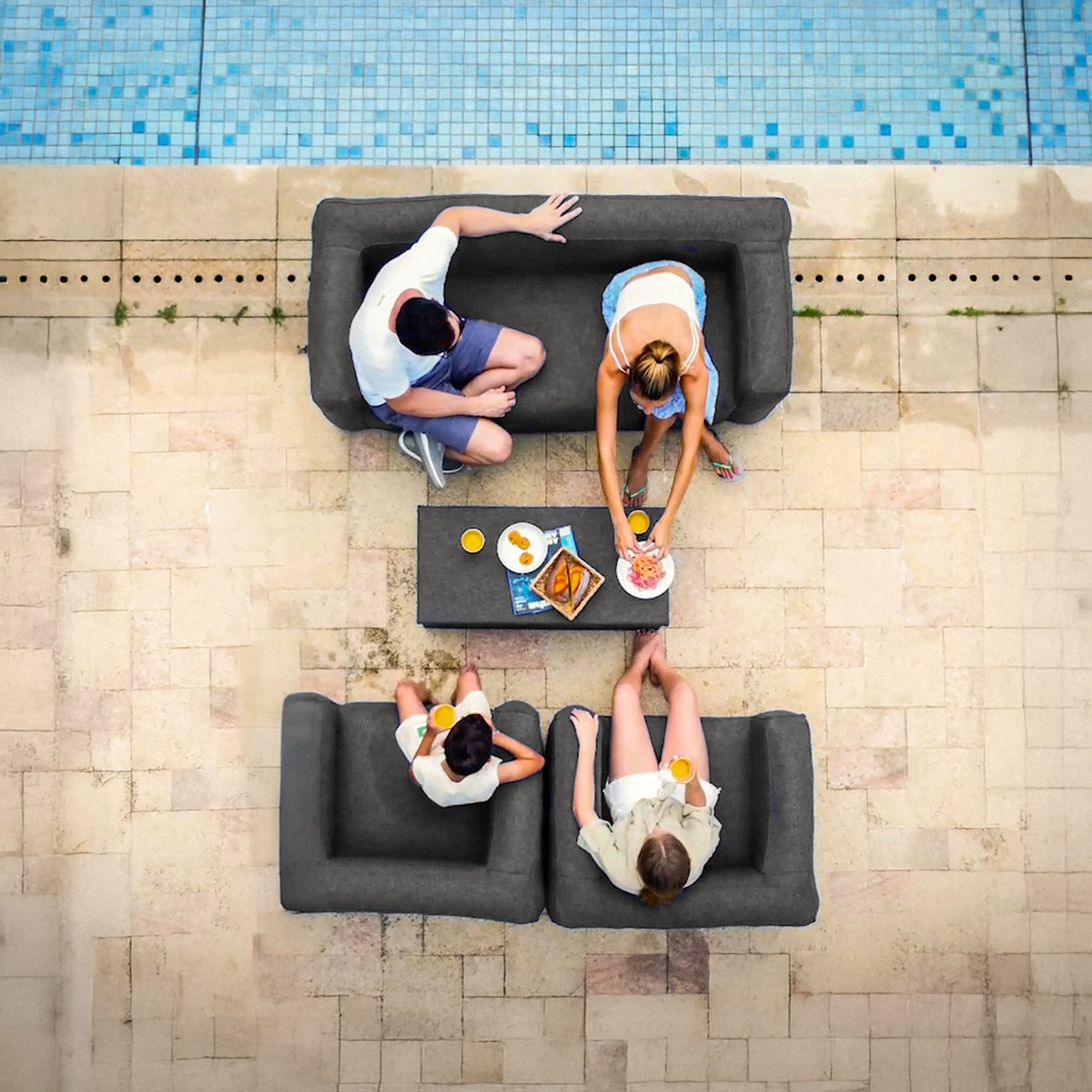 Inflatable Chair and Double Sofa Set Outdoor Furniture Wave Spas UK