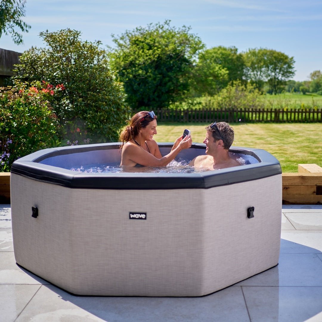 Como v2 | 6-Person Eco Foam Hot Tub | Integrated Heater | Charcoal Black - Wave Spas Inflatable, foam Hot Tubs