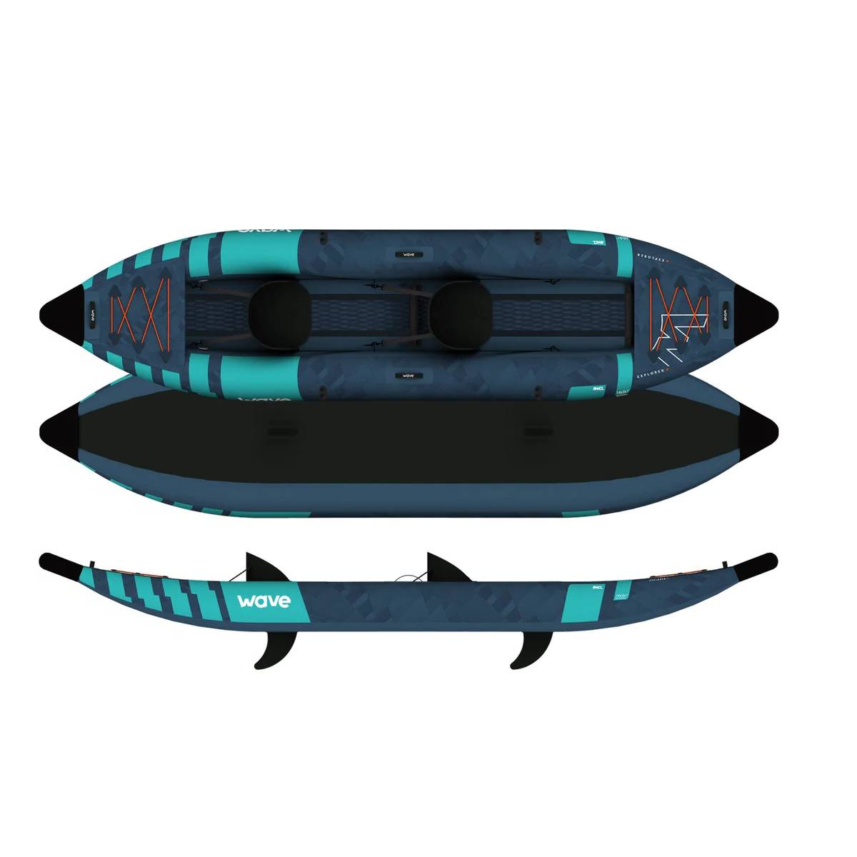 Explorer | Inflatable Kayak | PU-Stitch | 1-2/2-3 Seater