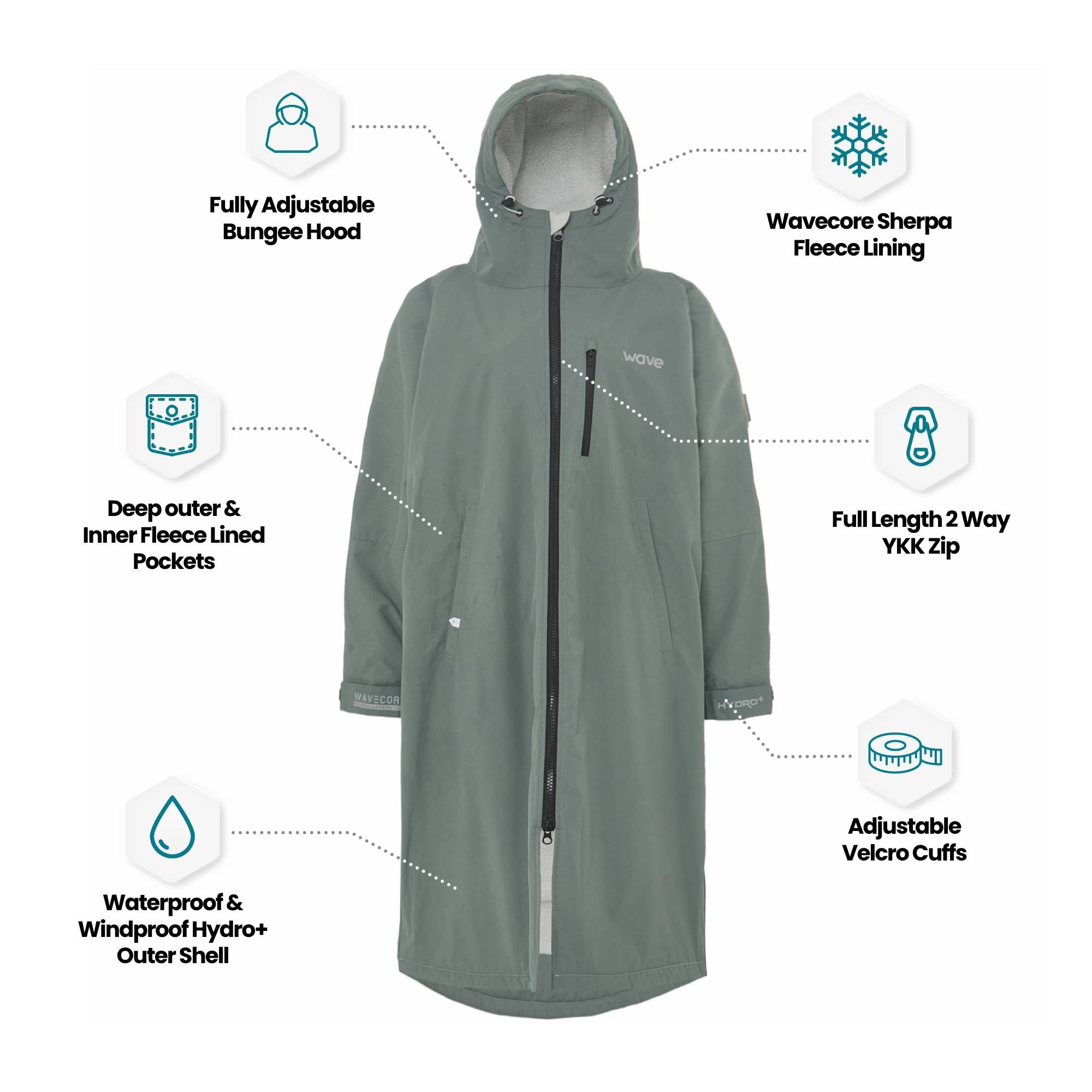Fleece - Lined Changing Robe | Unisex - Wave Sups UK