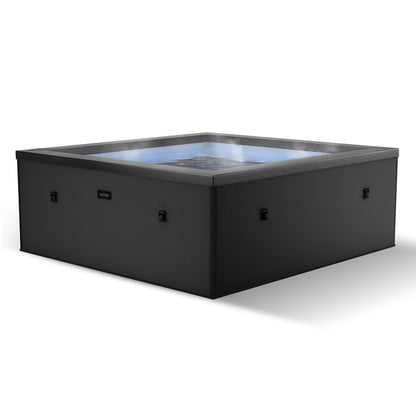 Garda | 4/6-Person Eco Foam Hot Tub | Built-In Integrated Heater Foam Eco Spas Wave Spas Charcoal Black Standard 4 Person | 160x70cm

data-contona-source