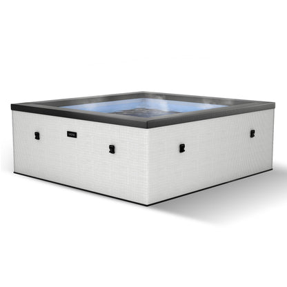 Garda | 4/6-Person Eco Foam Hot Tub | Built-In Integrated Heater Foam Eco Spas Wave Spas Pebble White Standard 4 Person | 160x70cm