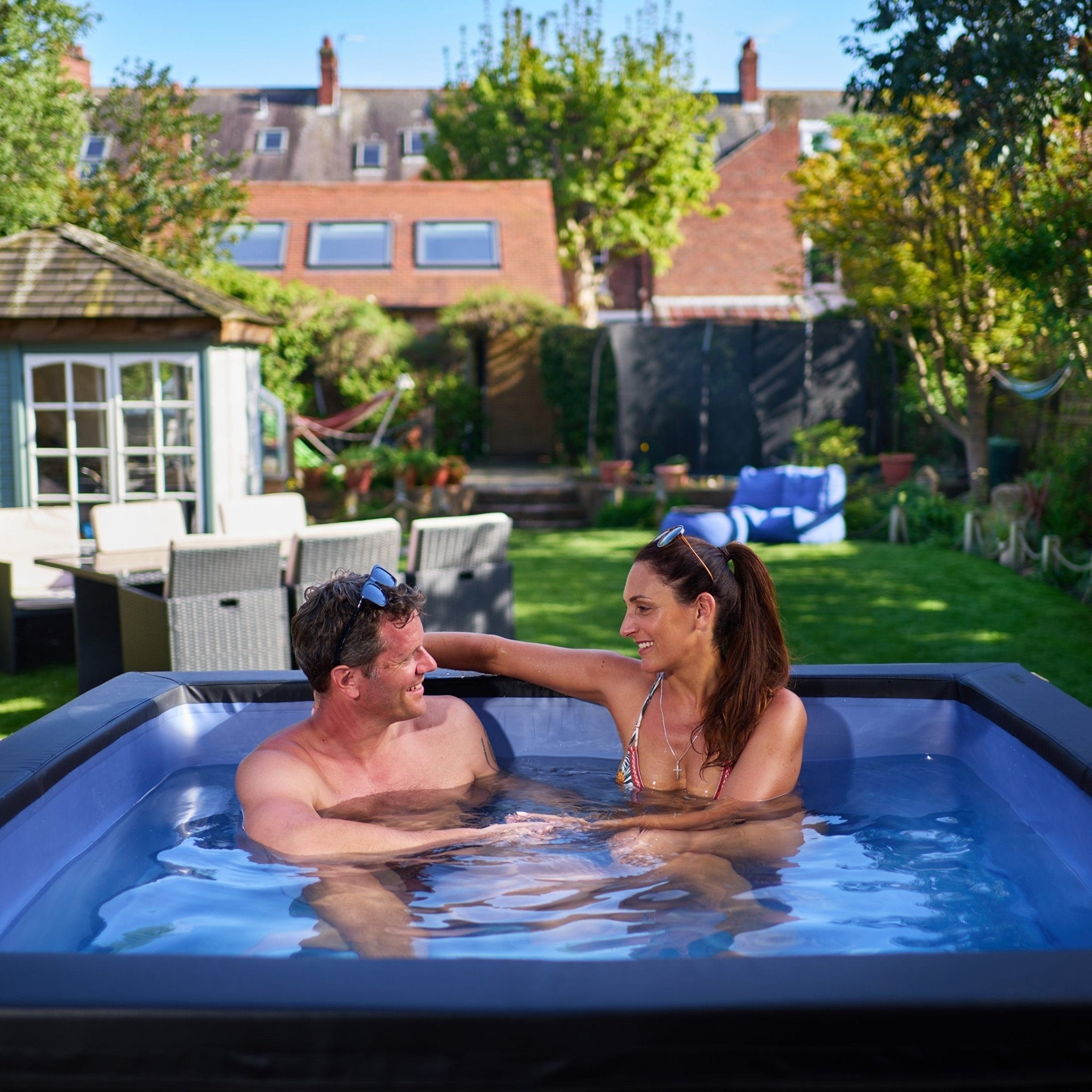 Garda v2 | 4/6-Person Eco Foam Hot Tub | Integrated Heater | Charcoal Black - Wave Spas Inflatable, foam Hot Tubs