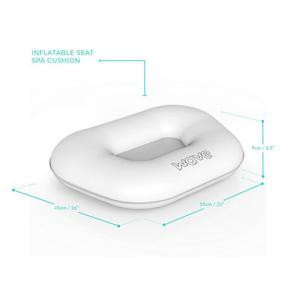 Inflatable Seat Cushion/Floating Tray | White Seats Wave Spas