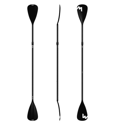 Lightweight Carbon Paddle / Kayak Conversion | Pro SUPs | Black - Wave Sups UK