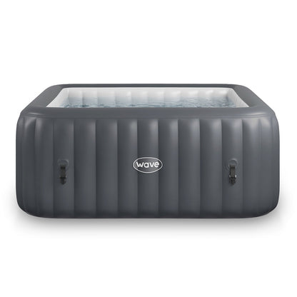 Pacific | 4/6-Person Inflatable Hot Tub | Integrated Heater Inflatable Spas Wave Spas Dark Grey Standard 4 Person | 155x65cm