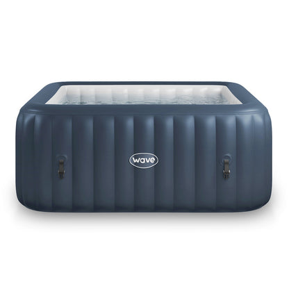 Pacific | 4/6-Person Inflatable Hot Tub | Integrated Heater Inflatable Spas Wave Spas Navy Standard 4 Person | 155x65cm