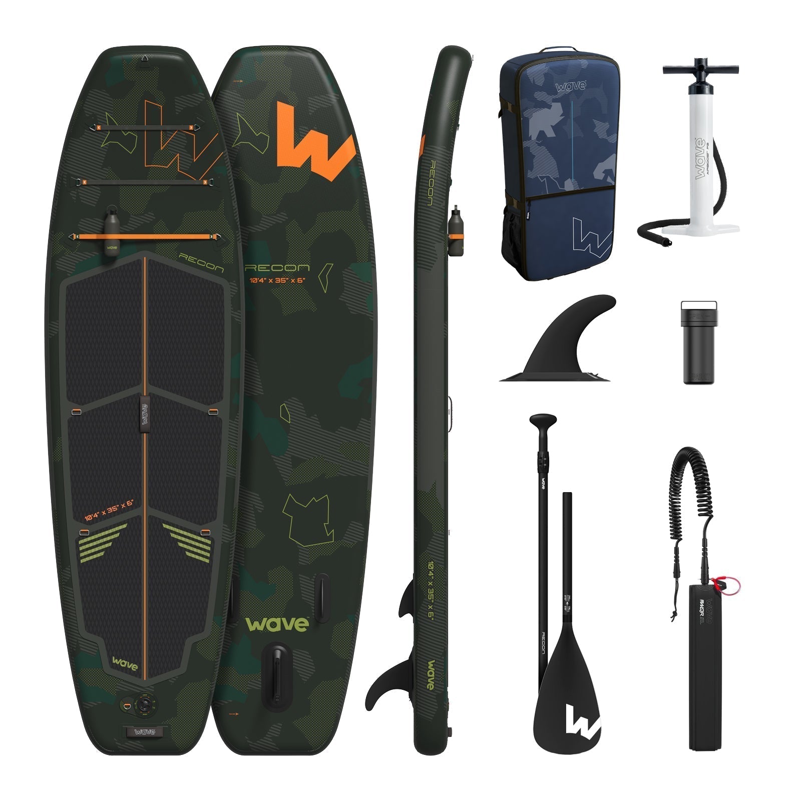 Recon SUP | Inflatable Paddleboard | 10'4ft | Green - Wave Spas UK