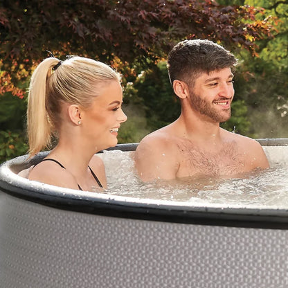 Ontario | 4/6 Person Round Drop Stitch Hot Tub | Herringbone | UKCE