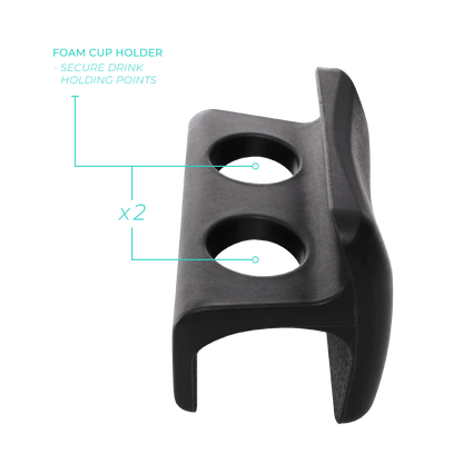 Swift Hot Tub Head Rest & Drinks Holder | 2-in-1 | Black - Head Rest - Wave Spas USA