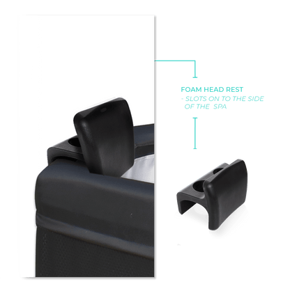 Swift Hot Tub Head Rest & Drinks Holder | 2-in-1 | Black - Head Rest - Wave Spas USA
