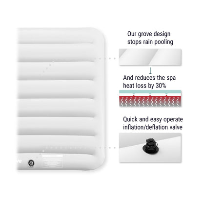 Thermally Efficient Inflatable Cover | Square | White Covers Wave Spas