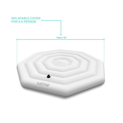Thermally Efficient Protective Inflatable Cover | Octagon | White Covers Wave Spas