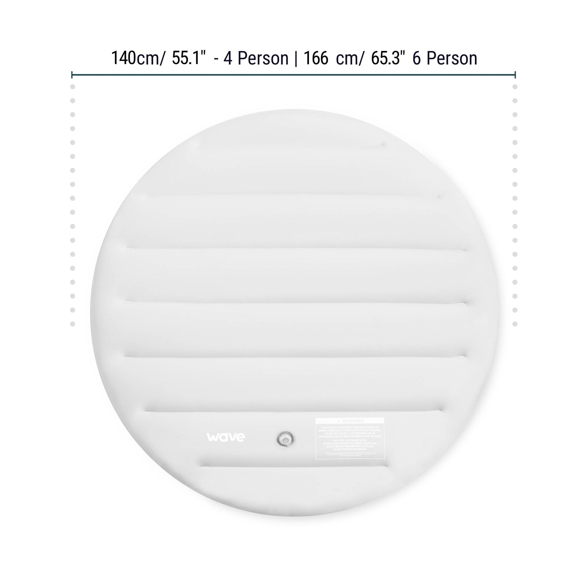 Thermal Efficient Inflatable Cover | Round | White Covers Wave Spas