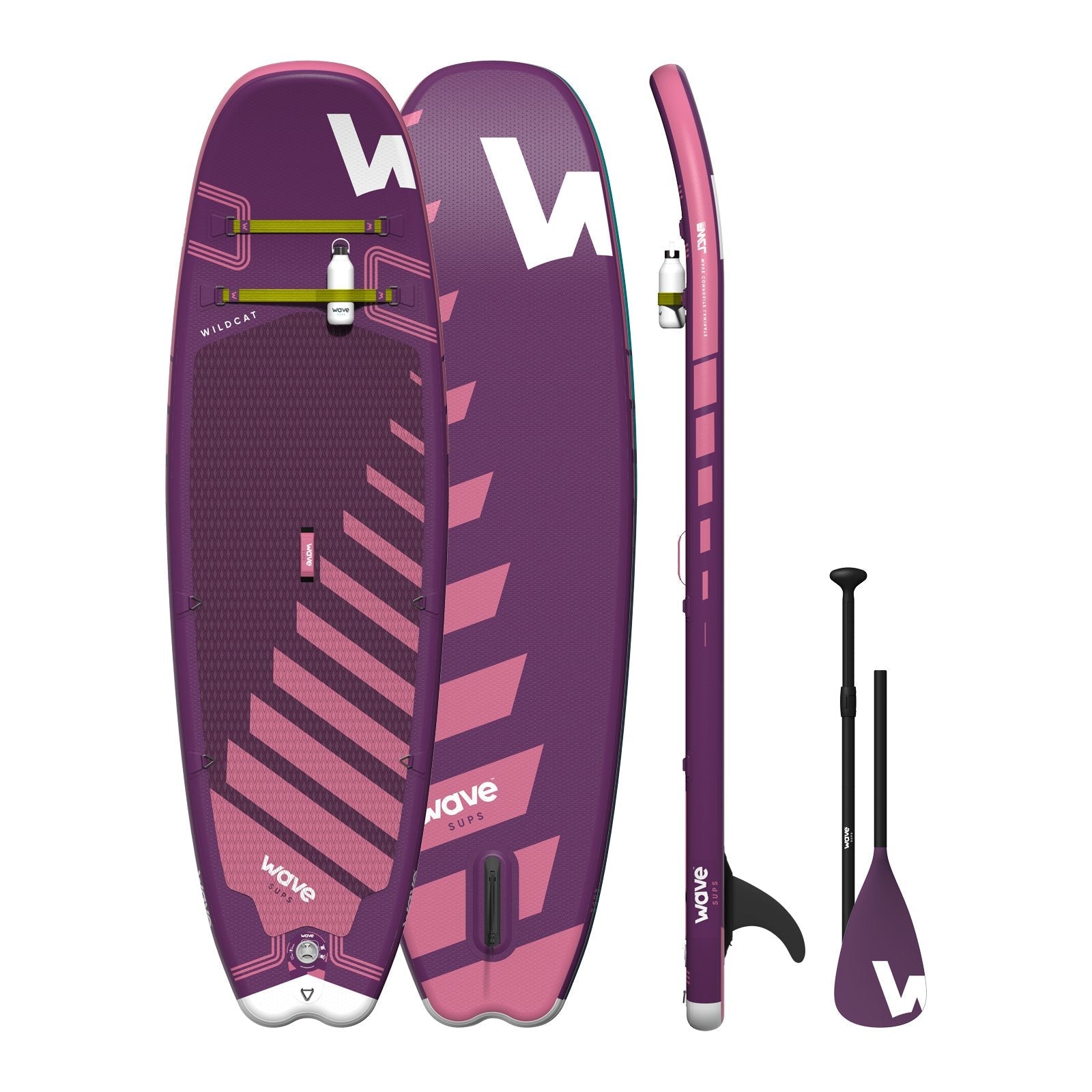 Wildcat SUP | Inflatable Stand-Up Paddleboard | Surf SUP Package | 8.6ft | Purple - Wave Spas Inflatable, foam Hot Tubs