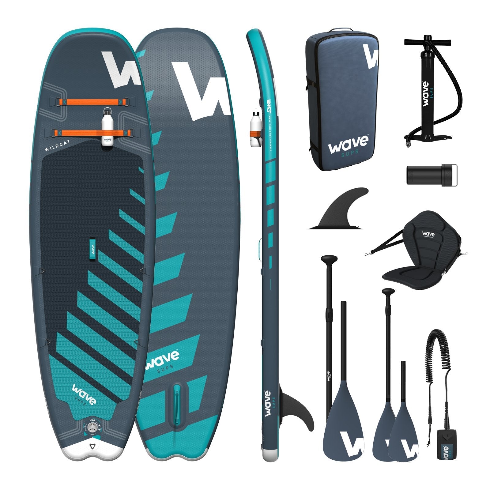 Wildcat SUP & Kayak | Inflatable Stand-Up Paddleboard | Kids SUP Package | 8.6ft | Navy - Wave Spas Inflatable, foam Hot Tubs