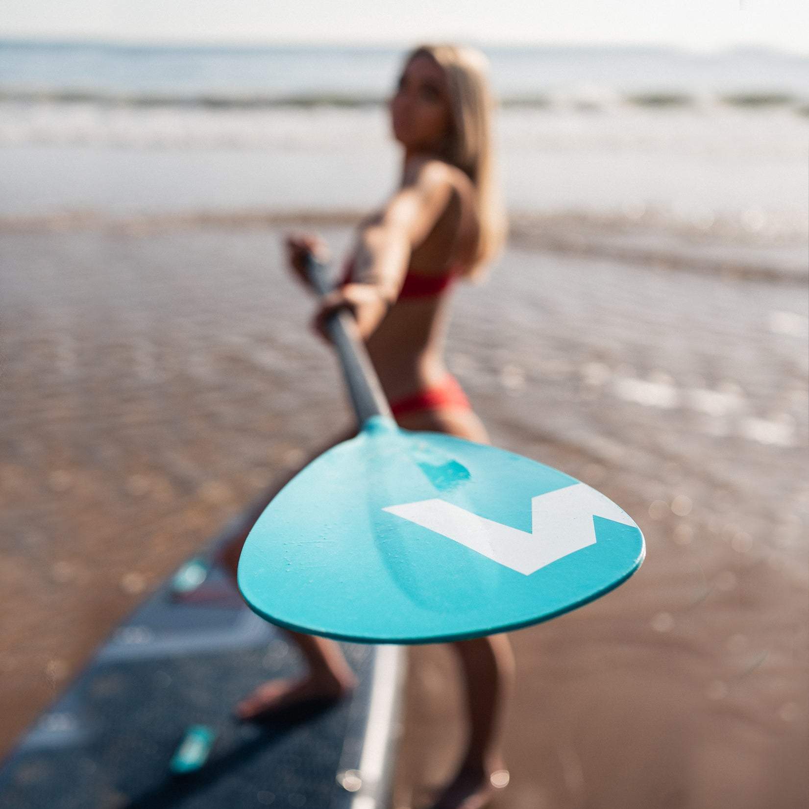 Wave Aluminium Paddle in Aqua | Tourer, Cruiser, Woody - Wave Sups Inflatable Paddle boards