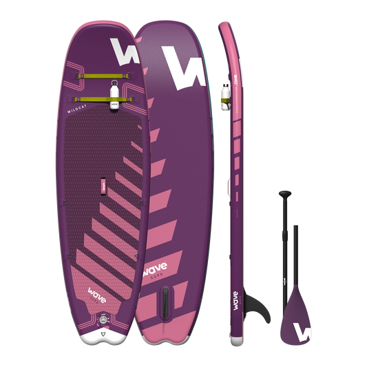 Wildcat Surf Package | Purple iSUP 8.6ft - Wave Sups Inflatable Paddle boards 1600